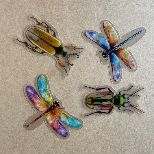 Transparent Insects stickers 2