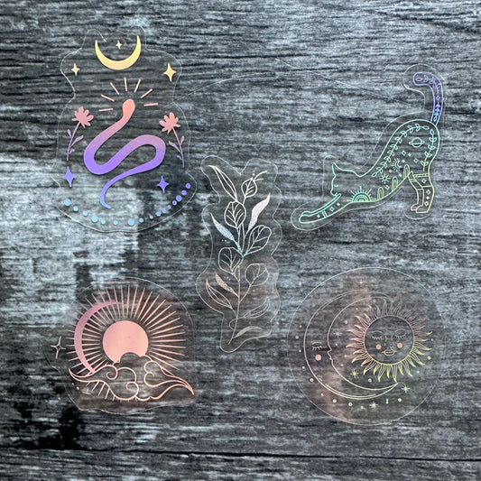 Transparent Silver stickers 1