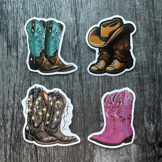 Cowboy boots stickers