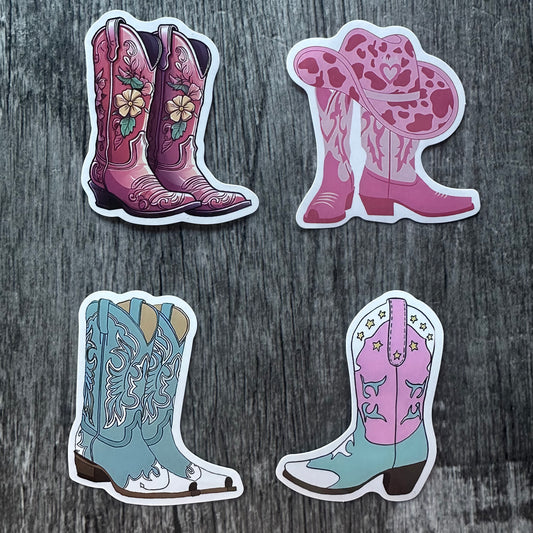Cowgirl boots stickers