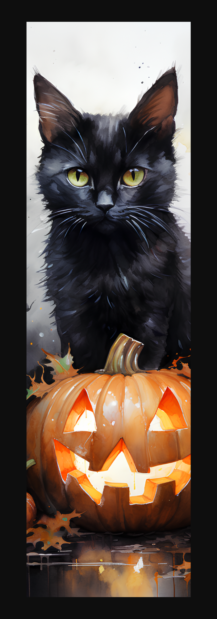 Pumpkin Cat Bookmark