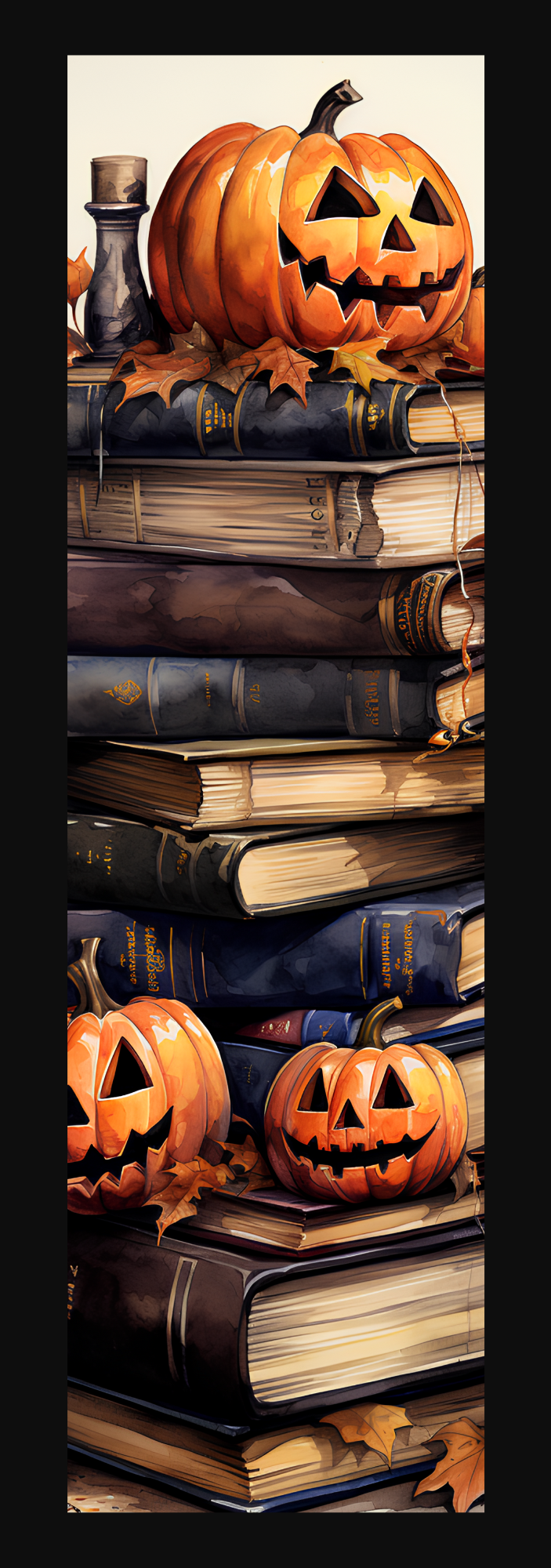 Books & Pumpkins Bookmark