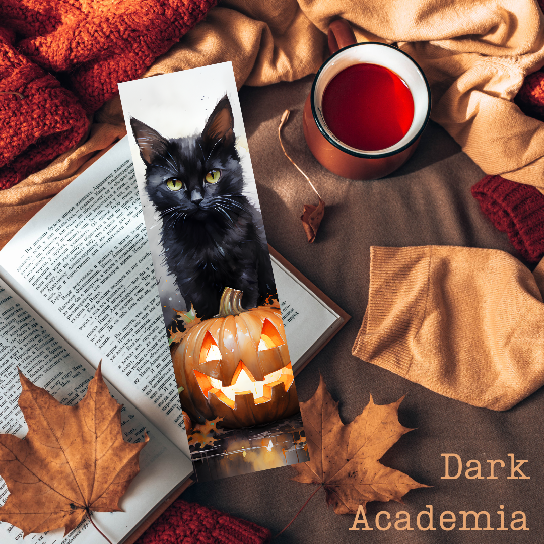 Pumpkin Cat Bookmark